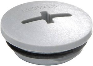 Korek z zamontowanym O-Ring'iem Wiska EVSG-ORD M20, IP68, RAL 7001