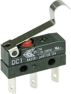 Mikroprzełącznik DC1C-L1SC 250 V/AC 6 A 1 x wł/(wł) ZF IP67 chwilowy 1 szt.