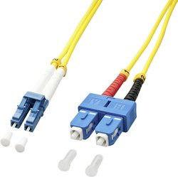 Kabel światłowodowy LINDY LINDY LWL-Duplexkabel  LC/SC OS2 2m 47471, złącze męskie LC, złącze męskie SC, 2.00 m
