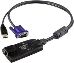 Przejściówka, adapter KVM ATEN KA7570-AX, moduł CPU, RJ45, VGA, USB, 1600 x 1200 px