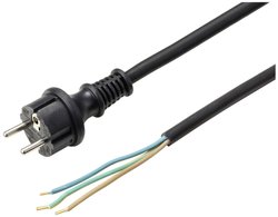 Kabel przyłączeniowy 3 m, H07RN-F 3G 1,5 mm²  kabel Sygonix SY-6029108, 3.00 m, czarny