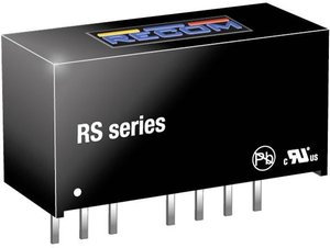 Przetwornica DC/DC, do PCB RECOM RS-0512S RS-0512S, SIP-8, 2 W, 12, 166 mA, 1 szt.