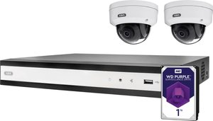 ABUS Performance Line 4-Kanal PoE Set TVVR36422D LAN IP-Zestaw monitorujący 4-kanałowy z 2 kamerami 1920 x 1080 px