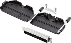 Zestaw listew męskich D-Sub encitech DPPK37-BK-DBP-K 6355-0001-04, rzędy: 2, styki: 37, 180 °, 1 zest.