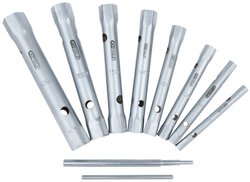 Zestaw kluczy nasadowych do rur, 10 sztuk, 6x7-20x22mm Klucz wtykowy do rur  KS Tools  518.0900  1 szt.