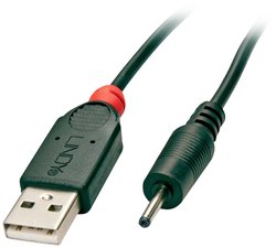 Kabel USB LINDY, USB 2.0, Złącze męskie USB-A, Wtyczka DC 2,5 mm, 1.50 m