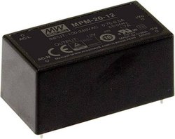 Seria zasilaczy impulsowych MEANWELL serii MPM-20 Medyczne enkapsulowane pojedyncze wyjście Moc: 20W Zasilacz AC/DC Mean Well MPM-20-15 15 V/DC 1.4 A 21 W