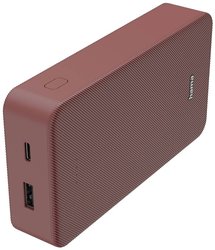Zasilacz „Color 20”, 20000mAh, 2 wyjścia: USB-C, USB-A, czerwony Powerbank Hama  20000 mAh Fast Charge LiPo