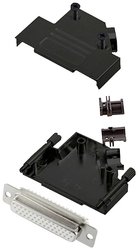 Zestaw listew żeńskich D-Sub encitech D45ZK25-BK-HDS44-W-K 6355-8104-13, rzędy: 3, styki: 44, 45 °, 1 szt.