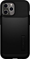Pokrowiec na ramię, z osłoną typu SSpot Slim do iPhone'a 6.7'', pokrowiec na Kickstand Obudowa - czarna Spigen Slim Armor Case Apple iPhone 12 Pro Max czarny