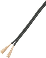 Kabel typu linka 2 x 0,75 mm², czarny 604916 50 m