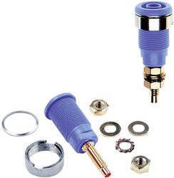 Gniazdo laboratoryjne zabezpieczone Złącze żeńskie do wbudowania  niebieski Stäubli SLB4-G 1 szt.