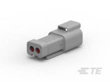 Obudowa złącza pin męskiego na kabel TE Connectivity DT04-2P-C017, wire-to-wire, piny: 2, 1 szt.