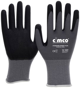 Cimco Standard Skinny Flex schwarz/grau 141225 Dzianina Rękawice robocze Rozmiar rękawic: 8, M EN 388    1 par(a)