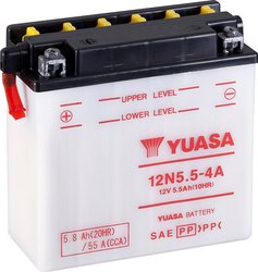 Akumulator motocyklowy Yuasa 12N5.5-4A, kwasowo-ołowiowe, 12 V, 5.5 Ah