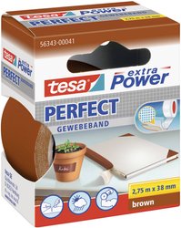 tesa extra Power® Perfect taśma tekstylna — do wymagających zastosowań wewnętrznych i zewnętrznych, maksymalna siła klejenia, odporna na warunki atmosferyczne Taśma materiałowa tesa® extra Power 56343-00041-03, 1 szt.