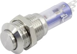 Przełącznik wciskany TRU COMPONENTS LAS4GQH-11Z/S TC-6647584, 12 mm, 48 V, 2 A, 1 szt.