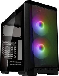 Phanteks Eclipse P200A Mini Tower Obudowa gamingowa, Obudowa do komputera  czarny z  2 wentylatorami LED, z okienkiem