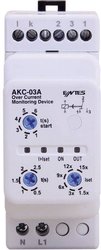 Przekaźnik monitorowania prądu AKC-03A z przekładnikem prądowym CT-25 Przekaźnik monitorujący ENTES AKC-03A 101345, 8 A, 1 szt.