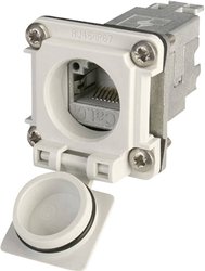 złącze żeńskie chassis do wbudowania RJ45 Telegärtner J00020A0481 Ilość styków: 8P8C 1 szt.