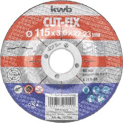 Tarcze tnące CUT-FIX®, do obróbki metali, ø 115 mm Tarcza tnąca prosta kwb  791150  1 szt.