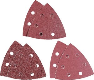 Trójkąty szlifierskie QUICK-STICK, WOOD &amp, METAL, tlenek glinu, 93 mm, ziarnistość 40/120/240 Papier ścierny delta kwb  492800  5 szt.