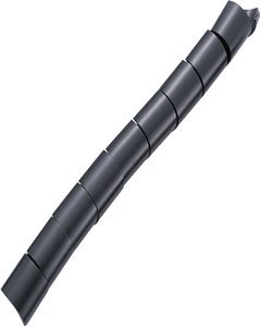 Wąż spiralny TRU COMPONENTS TC-KSPR24BK203, 20 do 100 mm, czarny, Produkty w metrach bieżących