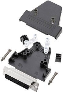 Obudowa złącza D-SUB TRU COMPONENTS TCTRIP25HDS44K TCTRIP25HDS44K, tworzywo sztuczne, 180 °, 1 szt.