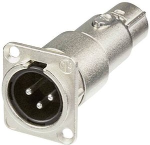 Adapter XLR NA3MDF złącze męskie XLR - złącze żeńskie XLR  Neutrik NA3MDF  1 szt.