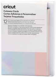 Zestaw kart przekrojowych Pastelowy wzór R40 (4,75&quot, x 6,6&quot,), 12 sztuk Cricut Cut-Away Cards Pastel R40 Zestaw kart  tulipanowy niebieski, proszkowy