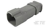 Obudowa złącza pin męskiego na kabel TE Connectivity DT04-4P-CE04, wire-to-wire, piny: 4, 1 szt.