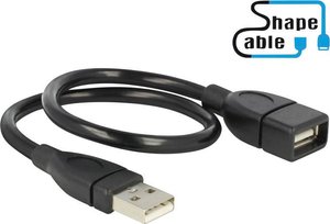 Przedłużacz Delock ShapeCable złącze męskie USB 2.0 typu A na złącze żeńskie USB 2.0 A, 0,35 m Kabel USB Delock, USB 2.0, Złącze męskie USB-A, Złącze żeńskie USB-A, 0.35 m