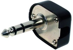 Złącze męskie jack 6,35 mm TRU COMPONENTS 1559782, CuZn, niklowany, złącze męskie kątowe, 1 szt.