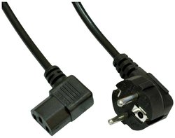 Kabel Akyga AK-PC-12A [1x złącze żeńskie IEC C13 - 1x złącze męskie z uziemieniem] 3.00 m