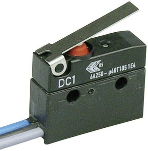 Mikroprzełącznik DC1C-C3LB 250 V/AC 6 A 1 x wł/(wł) ZF IP67 chwilowy 1 szt.
