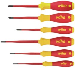 Zestaw wkrętaków SoftFinish electric slimFix płaski, Phillips, PlusMinus/Pozidriv 6-cz. (38362) Zestaw wkrętaków Wiha 38362 38362