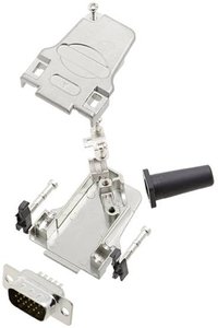 Zestaw listew męskich D-Sub TRU COMPONENTS TCD45ZF09HDP15K 7708744, rzędy: 3, styki: 15, 45 °, 1 szt.