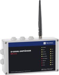 H-Tronic HT200E Odbiornik radiowy  8-kanałowy Częstotliwość 868.35 MHz, 869.05 MHz, 869.55 MHz 12 V Zasięg maksymalny 200 m