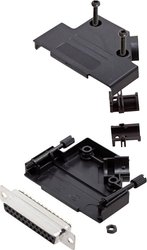 Zestaw listew żeńskich D-Sub encitech D45PK-P-25-DBS-K 6355-0034-13, rzędy: 2, styki: 25, 45 °, 1 zest.