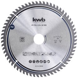 Precyzyjne tarcze do pił tarczowych do pił tarczowych Ø 216 x 30 mm Tarcza tnąca kwb  216 x 30 mm 1 szt.