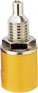 Gniazdo bananowe montażowe BKL Electronic 72308, izolowane, O 4 mm, 16 A, żółte