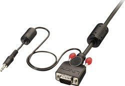 Kabel VGA, Jack LINDY LINDY VGA und Audiokabel M/M schwarz 15m 37304, 15.00 m