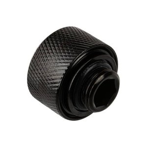 Złącze soplowe Alphacool, proste męskie G1/4 cala do twardej rurki o średnicy zewnętrznej 16 mm – czarne Armatura chłodzenia wodnego Alphacool Eiszapfen Anschluss gerade G1/4 Zoll AG auf 16mm AD Hardtube