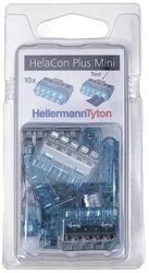 HellermannTyton 148-90057 Złącze zaciskowe HCPM-5-Blister-PC-BU/CL (10), PIN: 5, 450 V, 24 A, 10 szt.