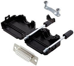 Zestaw listew żeńskich D-Sub encitech DPPK15-BK-HDS26-W-K 6355-8011-12, rzędy: 3, styki: 26, 180 °, 1 szt.