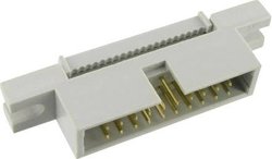 TRU COMPONENTS 1589798 Złącze żeńskie Z kołnierzem montażowym Siatka: 2.54 mm Ilośc pinów: 26 Ilość rzędów: 2 1 szt.