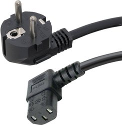 Kabel zasilający HAWA 1008238, H05VV- F 3G1 , 0, 250 V, 2,5 m, wtyczka IEC 10