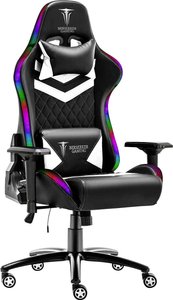 Fotel gamingowy THOR LED RGB czarno-biały Fotel gamingowy Berserker Gaming THOR