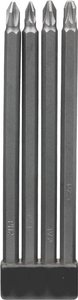 ZESTAW bitów INDUSTRIAL STEEL, 1/4'', bardzo długie, w uchwycie, 4 szt. Bity kwb  120920 1 szt.