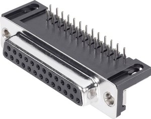 Listwa żeńska D-Sub 90 ° Ilość styków: 25 lutowane MH Connectors MHDD25-F-T-B-S-RBM 1 szt.